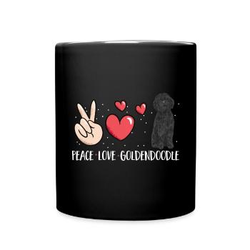 Chien Doodle Black Goldendoodle - Mug uni - noir - Devant