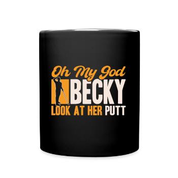 Golfen Golfspieler Golfer Geschenk - Tasse einfarbig - Schwarz - Vorne