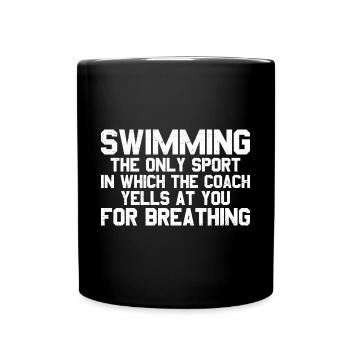 The Coach Yells At You For Breathing 3 - Tasse einfarbig - Schwarz - Vorne
