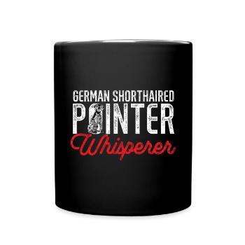 Chien GSP allemand à poil court - Mug uni - noir - Devant