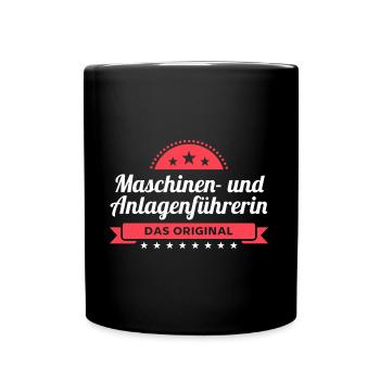 Maschinen- Anlagenführerin Design für Handwerker - Tasse einfarbig - Schwarz - Vorne