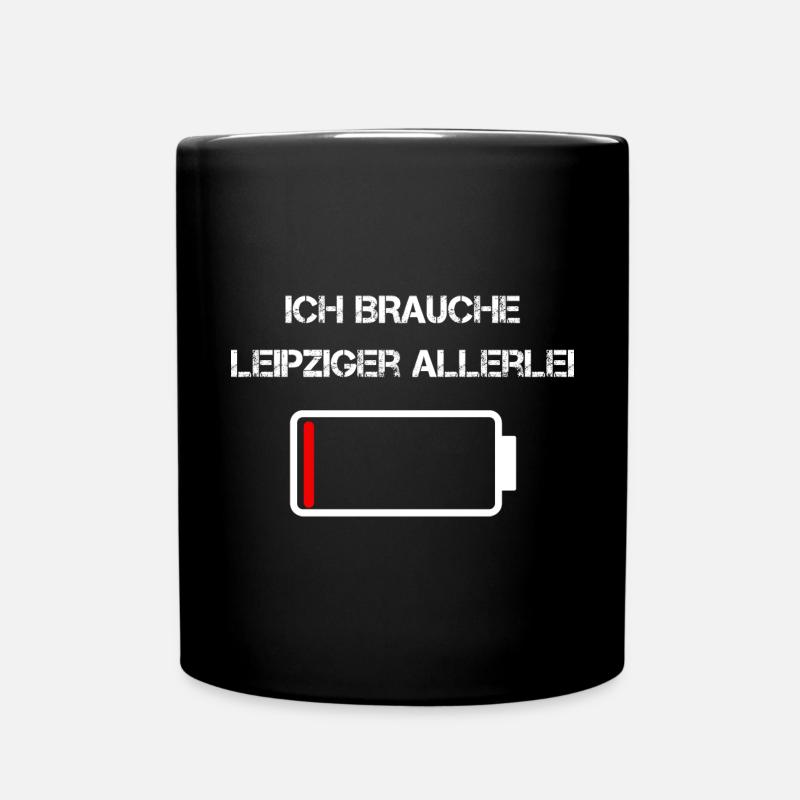 Sächsische Küche | Ich brauche Leipziger Allerlei - Tasse einfarbig - Schwarz