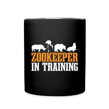 Gardien de zoo en formation 7 - Mug uni - noir - Devant