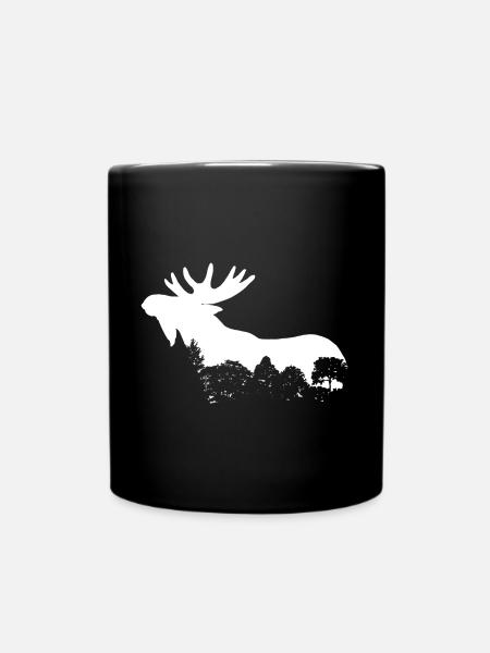 Elch - Tasse einfarbig - Schwarz
