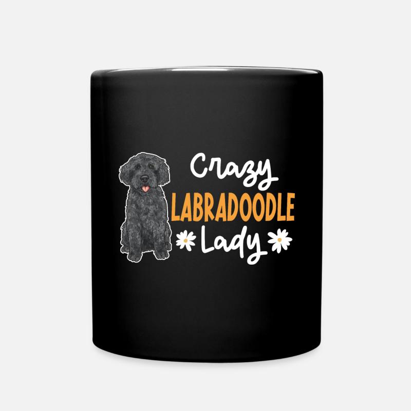 Labradoodle Hund - Tasse einfarbig - Schwarz