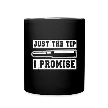 Dart & Bier Lustiger Darts Spruch - Tasse einfarbig - Schwarz - Vorne