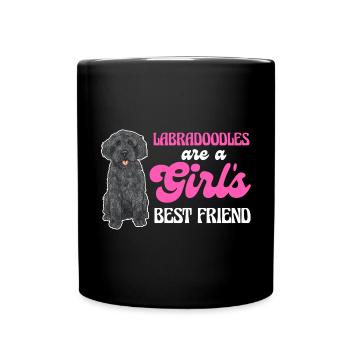 Labradoodle Dog - Full Colour Mug - black - Front