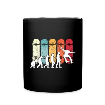 Evolution Skateboarding Skate Retro Streetwear - Tasse einfarbig - Schwarz - Vorne