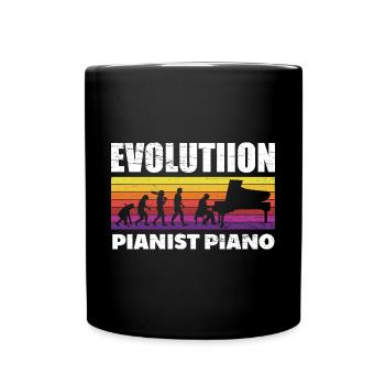 Evolution Piano Musician Keyboard Orchestra - Tasse einfarbig - Schwarz - Vorne