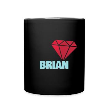 Edel Brian - Tasse einfarbig - Schwarz - Vorne