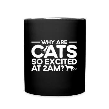 Chat Chat Parents Chats Dictons Cadeau - Mug uni - noir - Devant