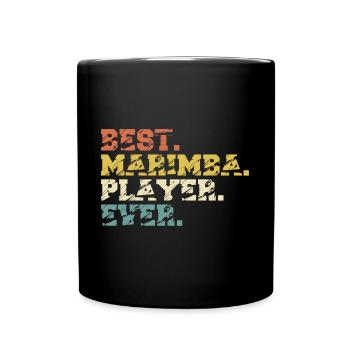 Marimba Player für Dad Papa Vater Sprüche Lustige - Tasse einfarbig - Schwarz - Vorne