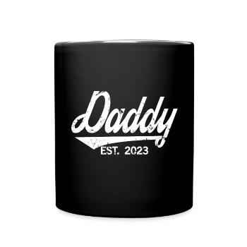 Papa est. 2023, Papa en devenir, annonce de grossesse - Mug uni - noir - Devant