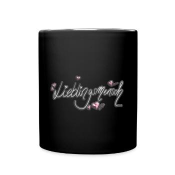 Zeige deine Verbundenheit - Tasse einfarbig - Schwarz - Vorne