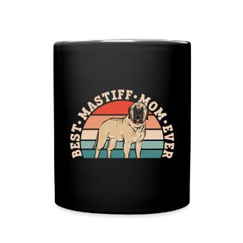 Mastiff Dog Old English Mastiff - Full Colour Mug - black - Front