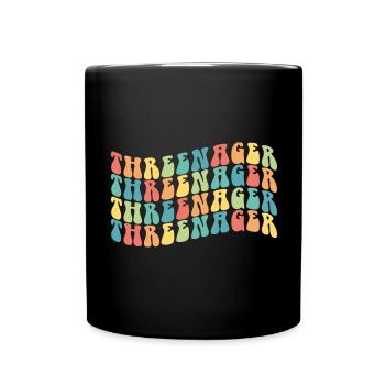 3 ans Threenager Garçons Filles 3ème anniversaire - Mug uni - noir - Devant