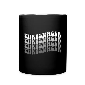 3 ans Threenager Garçons Filles 3ème anniversaire - Mug uni - noir - Devant