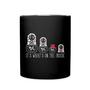 Poupée russe Matryoshka Saying Heart - Mug uni - noir - Devant