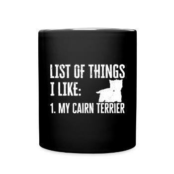 Cairn Terrier Chien - Mug uni - noir - Devant