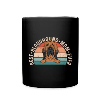 Bloodhound Hund Bluthund - Tasse einfarbig - Schwarz - Vorne