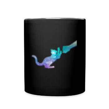 Pastell Katze Freunde Feline Pet Lover - Tasse einfarbig - Schwarz - Vorne