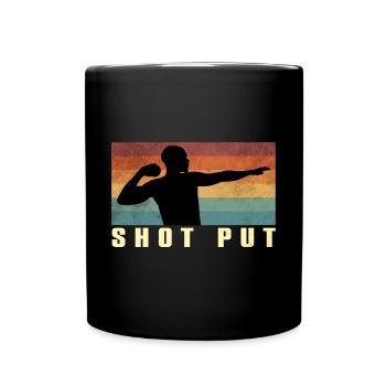 Shot Put Retro - Full Colour Mug - black - Front