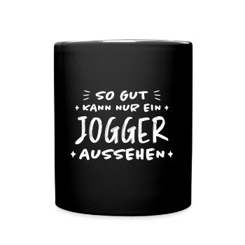 Jogger Laufen Lustiger Spruch Joggen Geschenk - Tasse einfarbig - Schwarz - Vorne