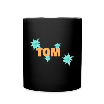 Vorname Tom - Tasse einfarbig - Schwarz - Vorne