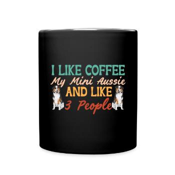 Miniature Australian Shepherd - Full Colour Mug - black - Front