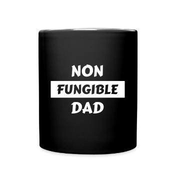 NFT Non Fungible Dad Father - Tasse einfarbig - Schwarz - Vorne