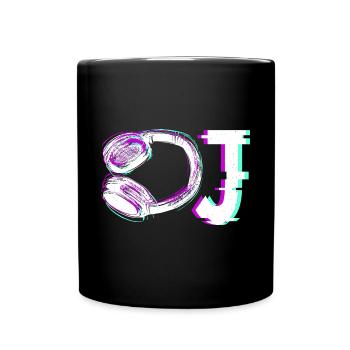 DJ Music Love - Tasse einfarbig - Schwarz - Vorne
