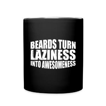Beards Turn Laziness Into Awesomeness 4 - Full Colour Mug - black - Front