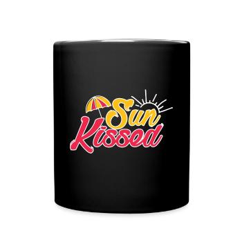 sun kissed - Tasse einfarbig - Schwarz - Vorne