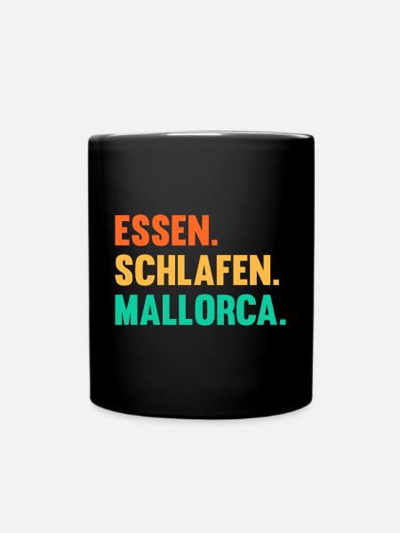 Party Urlaub Mallorca - Tasse einfarbig - Schwarz
