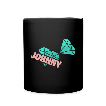 Papa Johnny - Tasse einfarbig - Schwarz - Vorne