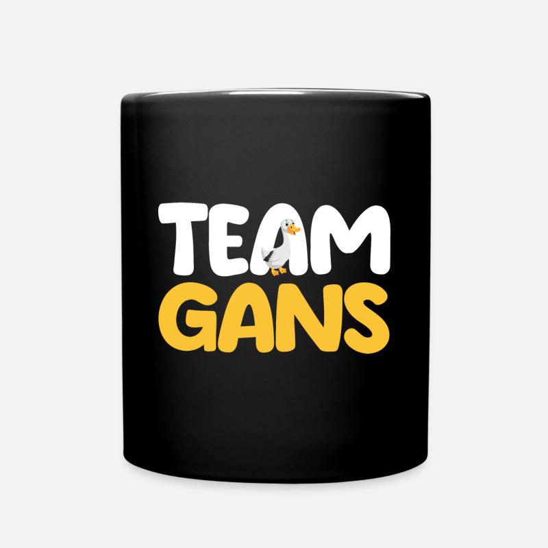 Gans Gänse - Tasse einfarbig - Schwarz