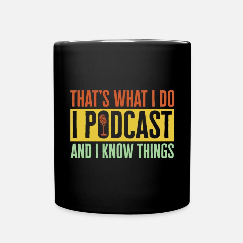 Podcasteur Podcast - Mug uni - noir