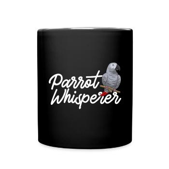 Graupapagei African Grey Parrot Papagei - Full Colour Mug - black - Front