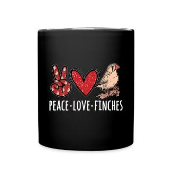 Zebrafinken Vogel Zebrafink - Tasse einfarbig - Schwarz - Vorne