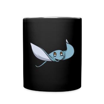 Stachelrochen Mantarochen Ozean Rochen - Tasse einfarbig - Schwarz - Vorne