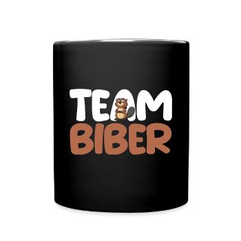 Nagetier Biberliebhaber Biber - Tasse einfarbig - Schwarz - Vorne