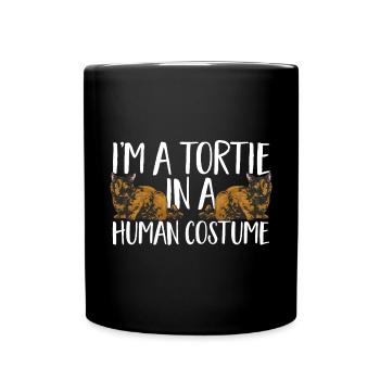 Schildpatt Katze Tortoiseshell Cat Tortie - Tasse einfarbig - Schwarz - Vorne