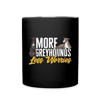 Lévrier italien Greyhound Chiens - Mug uni - noir - Devant