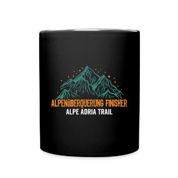 Alpenüberquerung Finisher Alpe Adria Trail - Tasse einfarbig - Schwarz - Vorne