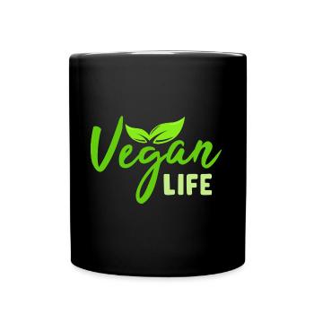 Vegan lifestyle for proud vegans - Full Colour Mug - black - Front