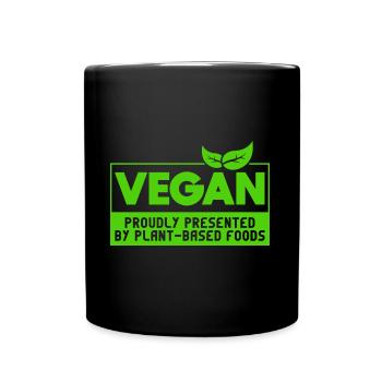 Plant-based food design for proud vegans - Full Colour Mug - black - Front