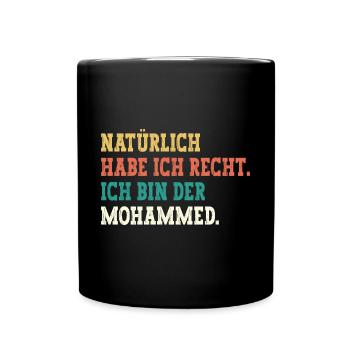 Mohammed Lustiger Spruch Vorname Name Mohammed - Tasse einfarbig - Schwarz - Vorne