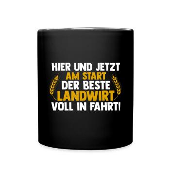 Landwirtschaft Bauer Landwirt - Tasse einfarbig - Schwarz - Vorne