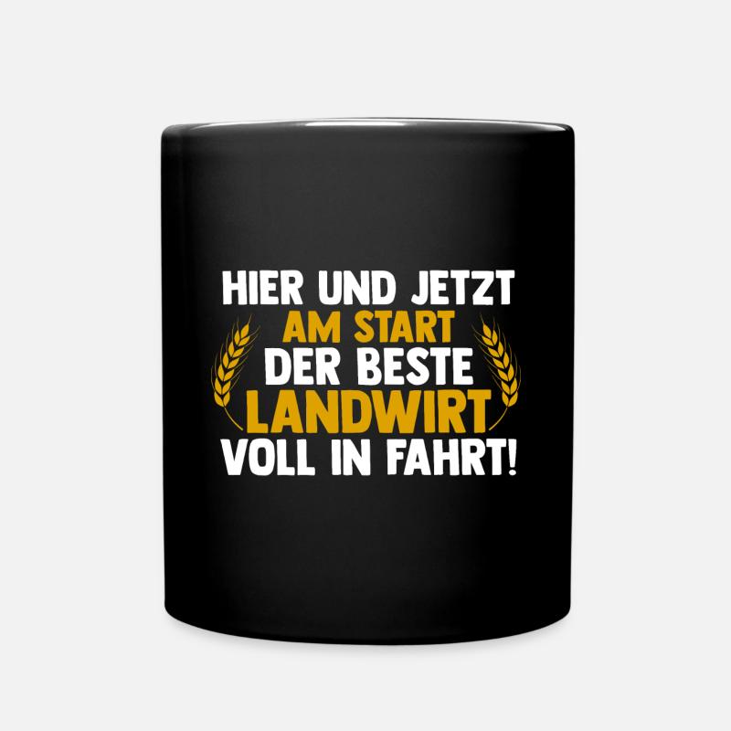 Landwirtschaft Bauer Landwirt - Tasse einfarbig - Schwarz