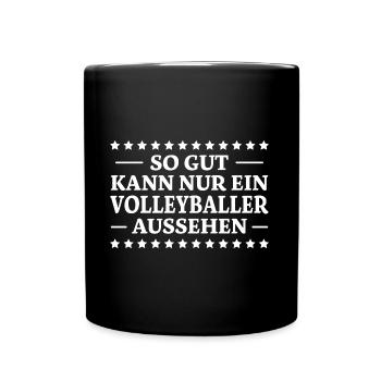 Volleyballer Spruch Lustiger Volleyballer Geschenk - Tasse einfarbig - Schwarz - Vorne